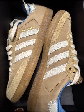 Wales Bonner Adidas Men’s Beige/Sand Sneakers with White Stripes